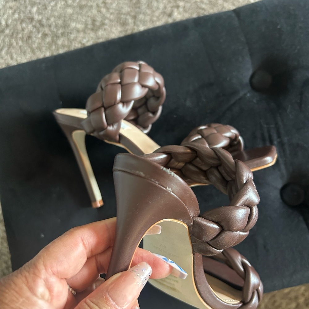 Steve Madden Chocolate Braided Heels - Picture 7 of 10
